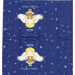 Chusteczka mini 21x21cm / Cena 1 sztuki / aniołek  / -3383-